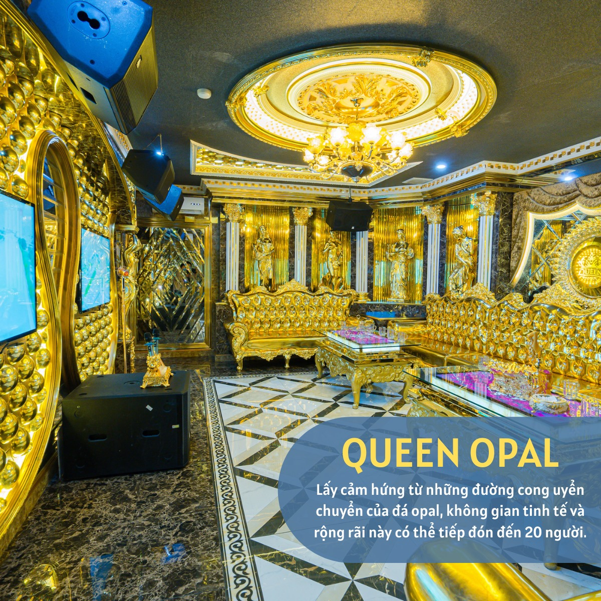 Phòng Queen Opal tại Queen Palace — Lựa chọn cân bằng cho mọi nhóm khách